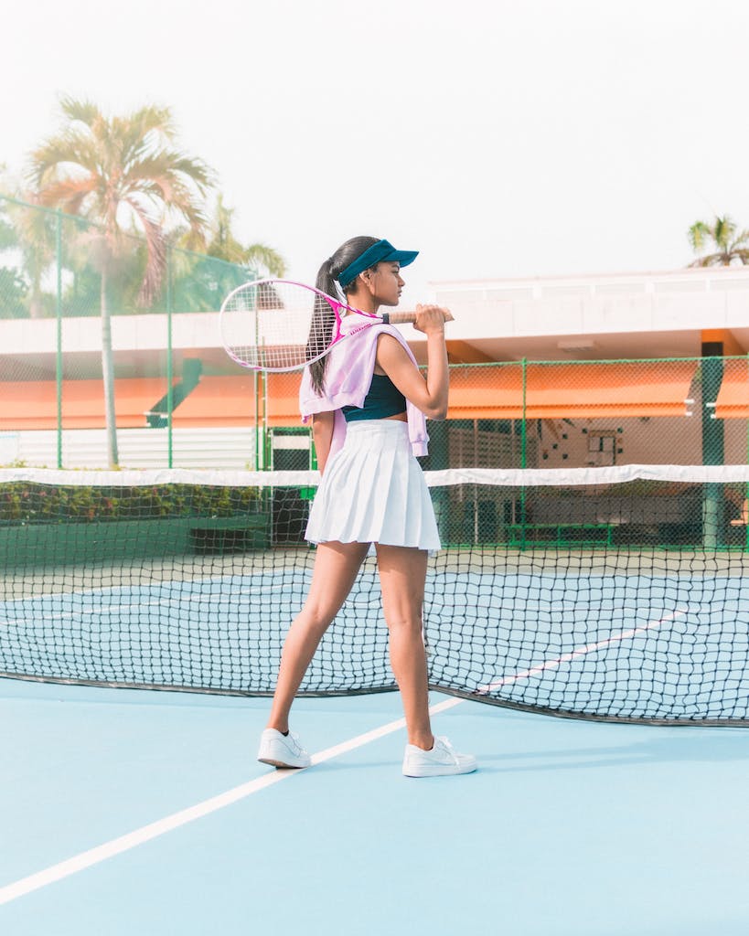 Woman Holding a Tennis Racket